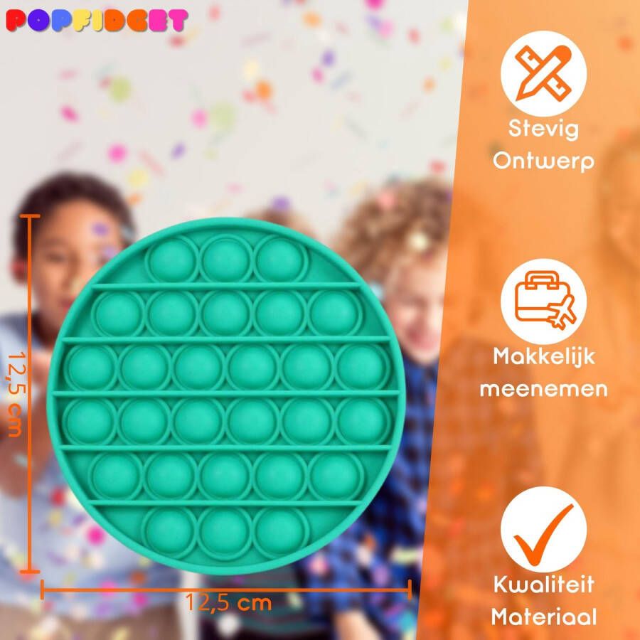 Sitro Fidget Toys Pop It Speelgoed Cirkel Groen stress- tiktok- Met handleiding