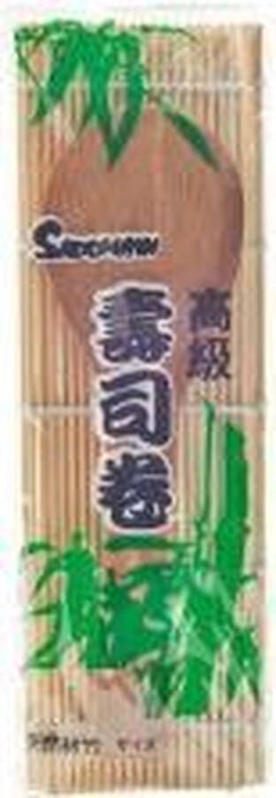 Six Fortune Sushi Mat 24 x 21 cm met Lepel Sushi maker van Bamboe