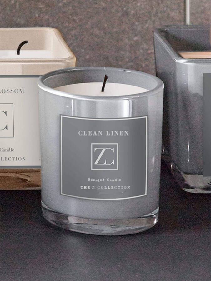 Sizland Dezign Geurkaars in glas – geurkaars Clean Linnen – geurkaars frisse geur