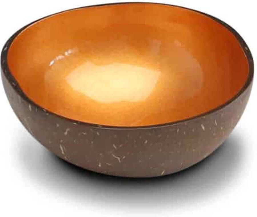 Sizland Dezign schaaltjes voor snacks kom – bowls and dishes schaaltjes – Bowl Gold Metallic Paint kokosnoot schaaltje