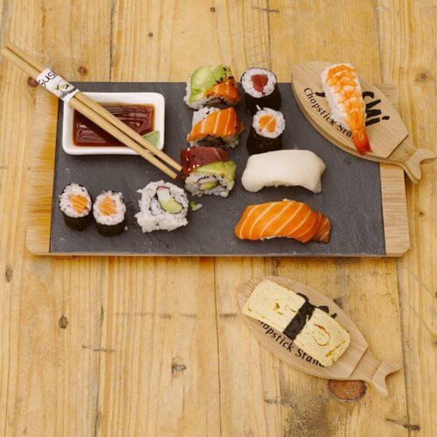 Sizland Dezign Servies sushi hout sushi servies Tokio Sushi servies bruin