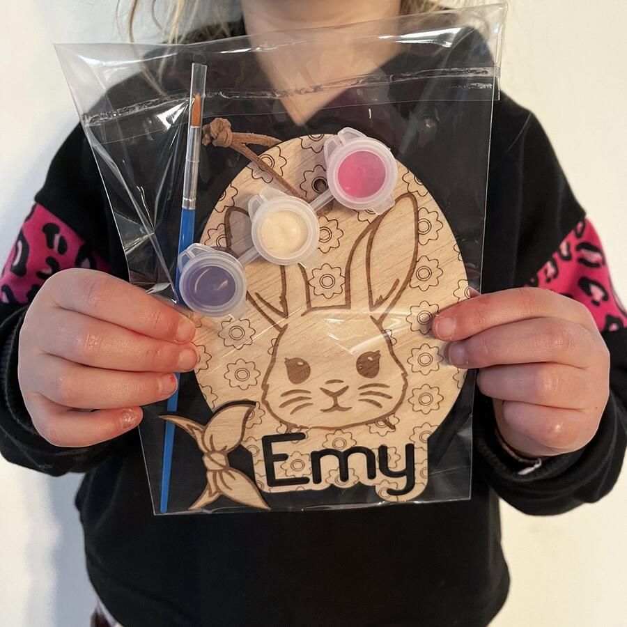 Sjuuls.shop Houten paashanger – knutselset meisjes