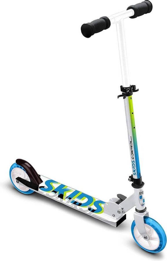 Skids control 2-wiel Kinderstep Opvouwbaar Voetrem Wit blauw