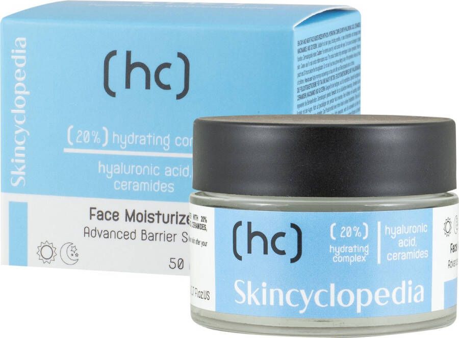 Skincyclopedia Day and Night Face Moisturizer with 20% HYDRATING Complex with Hyaluronic Acid Ceramides Niacinamide and Glycerin Gezichtscrème voor dag en nacht met 20% HYDRATEREND complex met hyaluronzuur ceramiden niacinamide en glycerine