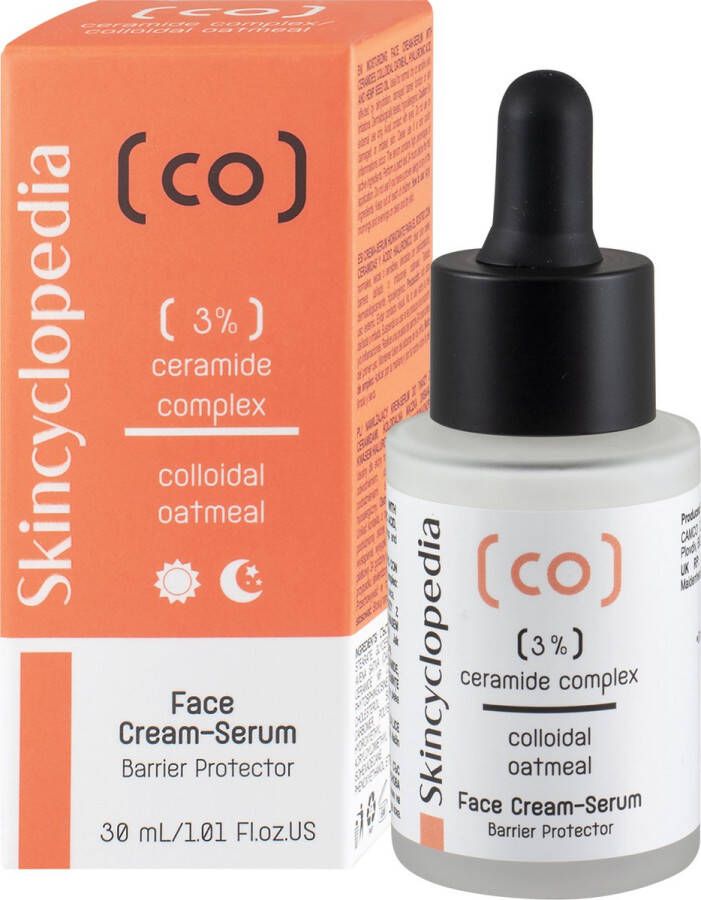 Skincyclopedia Gezichtscrème- serum Havermout Face Huidverzorging Hydraterende gezichtscrème-serum Ideaal voor een uigedroogde huid geschikt voor normale droge of gevoelige huid beschadigde barrièrefunctie of bij huidirritaties