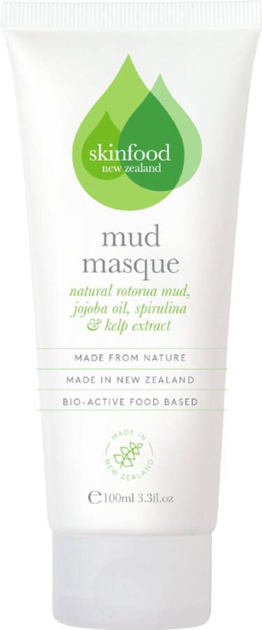 Skinfood New Zealand SKINFOOD NZ Skincare Mud Mask Gezichtsmasker Voor Droge tot Normale Huid Natuurlijk & Dierproefvrij 100ml