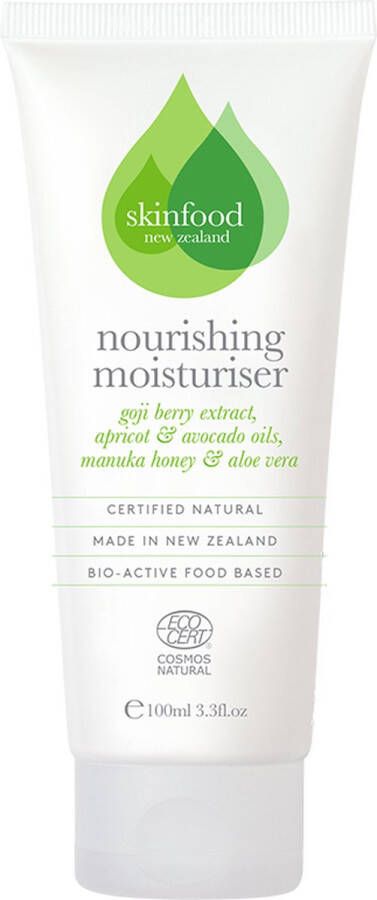 Skinfood New Zealand SKINFOOD NZ Skincare Nourishing Moisturizer Voedende Dagcrème Voor Droge & Vermoeide Huid 99% Natuurlijk & Dierproefvrij 100ml