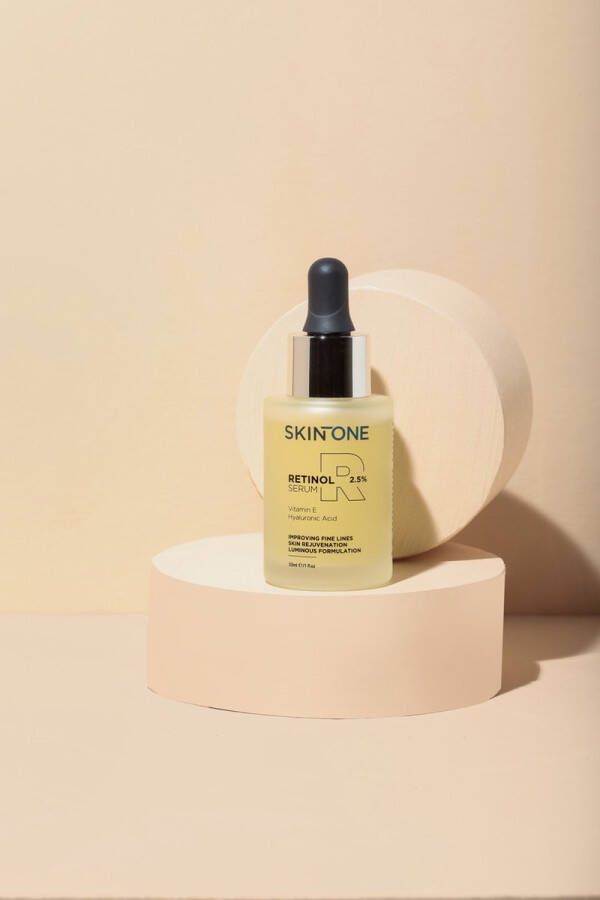 SkinToneSkin SkinTone Active Retinol Serum Met Vitamine E & Hyaluronzuur Gezichtsserum Collageen Anti Aging Celvernieuwing Anti-Acne Tegen Mee-eters en Grove Poriën Tegen Pigmentvlekken – Aloe Vera Gel Jojoba Olie Anti Rimpel Anti Aging