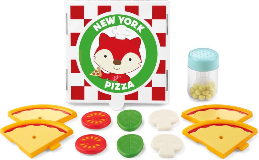 Skip hop Fox Pizza Set Speelgoedeten en -drinken Kaasschudder Met pizzadoos