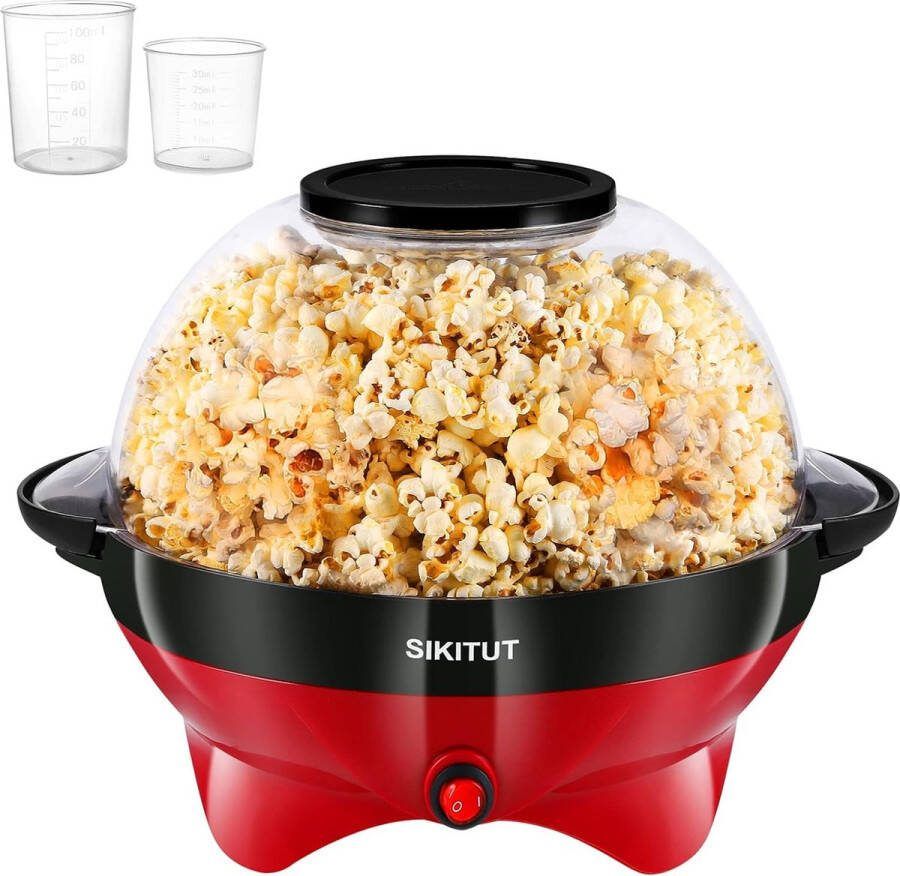 Skitut SIKITUT Popcornmachine Popcornmakers Popcorn Antiaanbaklaag 5 Liter Elektrisch Roeren