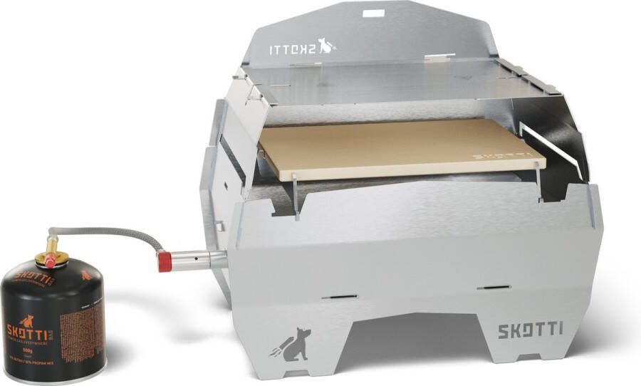 Skotti Pizzastone Pizzasteen met rvs houder
