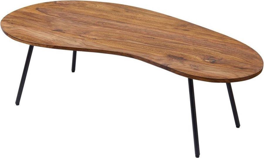 Wohnling Salontafel KASI sheeshamhout zwart 122x63 cm