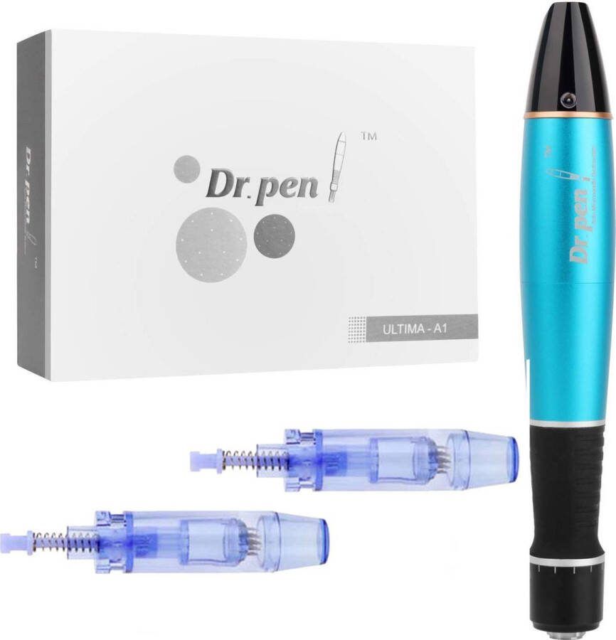 SKYX Micro Needling Pen A1 van Dr. Pen Huidverzorging Rimpels Littekens Huid Stimulans Derma Pen Micro Needle Therapy Inclusief 2 Gratis Cartridges Geschikt Voor Professionals En Thuisgebruik 3MM Diepte