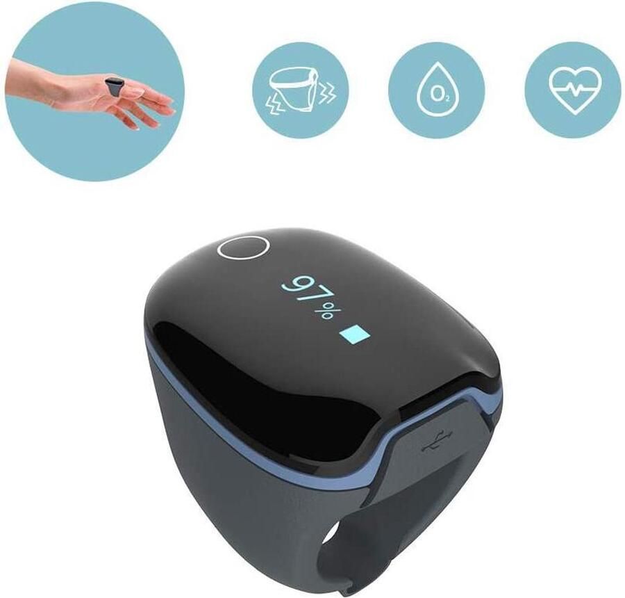 SKYX Oximeter Ring Saturatiemeter Incl. App + Pc rapport