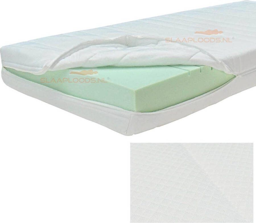 Slaaploods.nl Matrashoes Met Rits Comfort Anti Allergie 140x200 cm Hoogte 22 cm