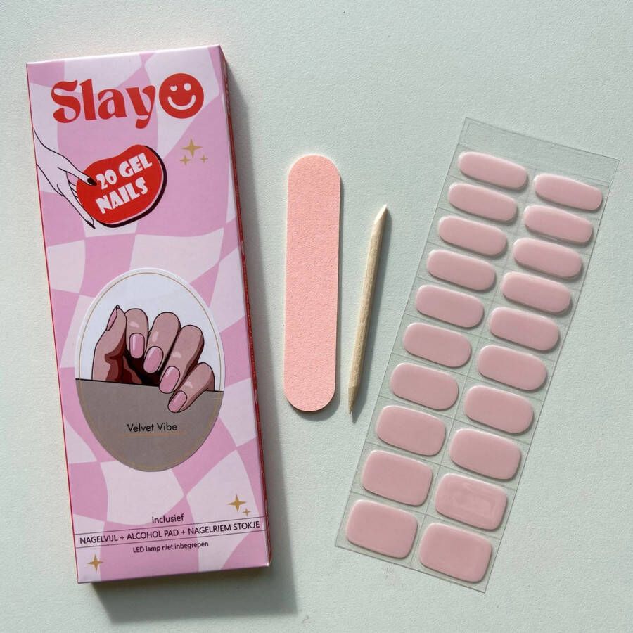 Slayo © Gellak Stickers Velvet Vibe Nagelstickers Valentijn Gel Nail Wraps Nail Art Stickers Nail Art Gellak Nagels Gel Nagel Stickers Nail Wraps LED UV lamp nodig