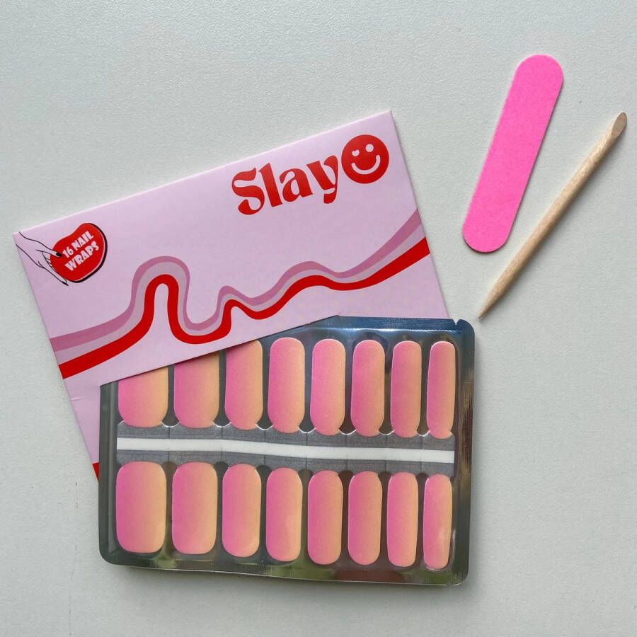 Slayo Nail Wraps -- Dawn Delight -- Nagel Wraps Nail Stickers Nail Art Stickers Nagelstickers GEEN lamp nodig Ombre Nagels