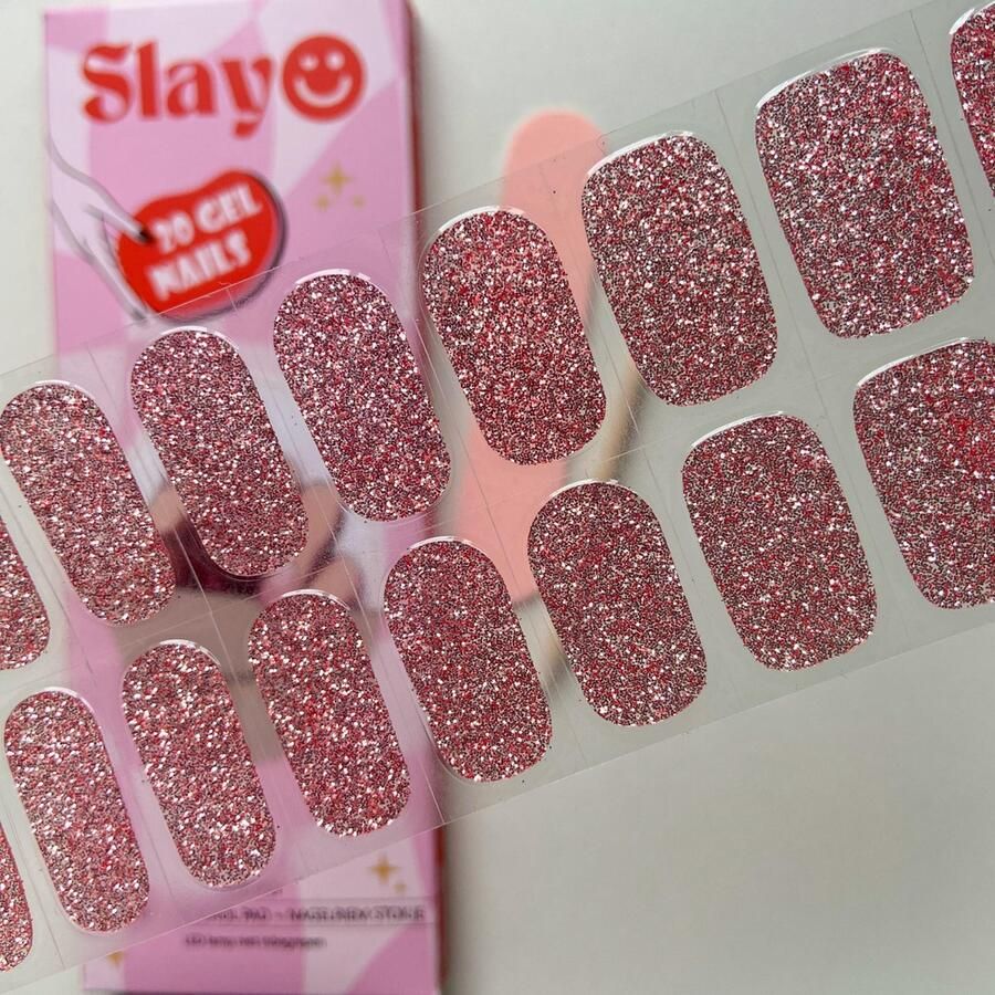 Slayo © Gellak Stickers Glitz and Glam Nagelstickers Gel Nail Wrap Nail Art Stickers Nail Art Gellak Nagels Gel Nagel Stickers LED UV lamp nodig