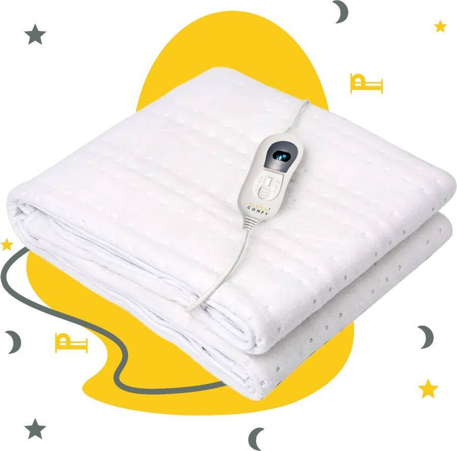 Sleep comfy Elektrische Deken Onderdeken met Instelbare Warmte Wasbaar Timerfunctie Luxe Verwarmde Veilig en Gezellig Beddengoed Energiezuinig 150x80 cm