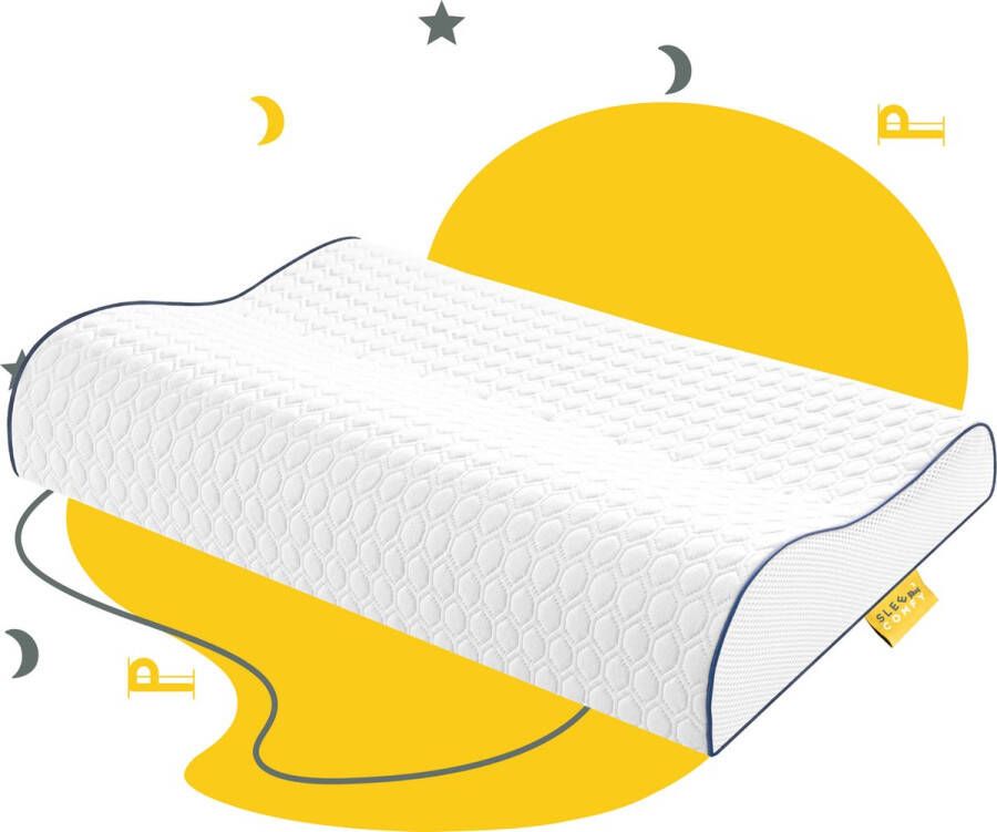 Sleep comfy Neksteun Traagschuim Serie Hoofdkussen 30 dagen Proefslapen Traagschuim Hoofdkussen Slaapkamer Orthopedisch Ergonomisch Anti Nekklachten Mini Neksteun Visco Pillow 46x30x10 8 cm