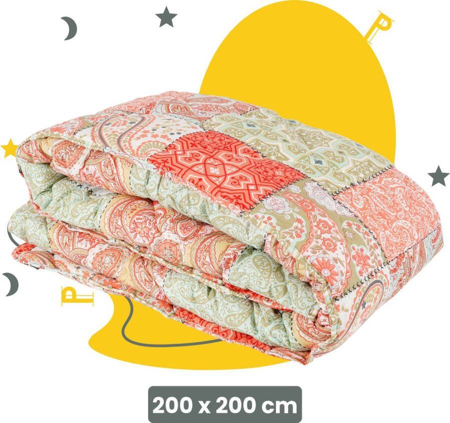 Sleep comfy Vivid Dreams Maroon All Year Dekbed Enkel 200x200 cm 30 dagen Proefslapen Hoesloos dekbed zonder overtrek Dekbed met print Gekleurd dekbed Anti Allergie Dekbed Tweepersoons Dekbed Zomerdekbed & Winterdekbed