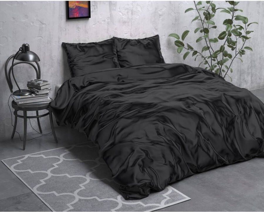 Sleeptime Beauty Skin Care Dekbedovertrek Eenpersoons 140x200 220 + 1 kussensloop 60x70 Zwart