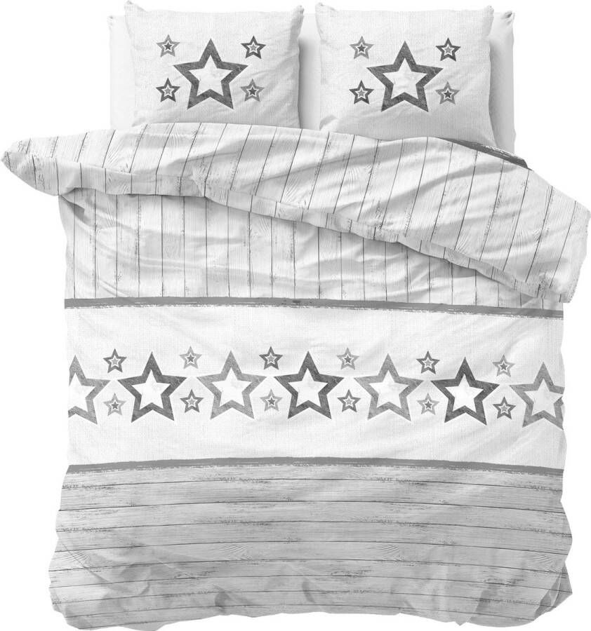 Sleeptime Stars and Stars Dekbedovertrekset Lits-Jumeaux 240x200 220 + 2 kussenslopen 60x70 Grijs