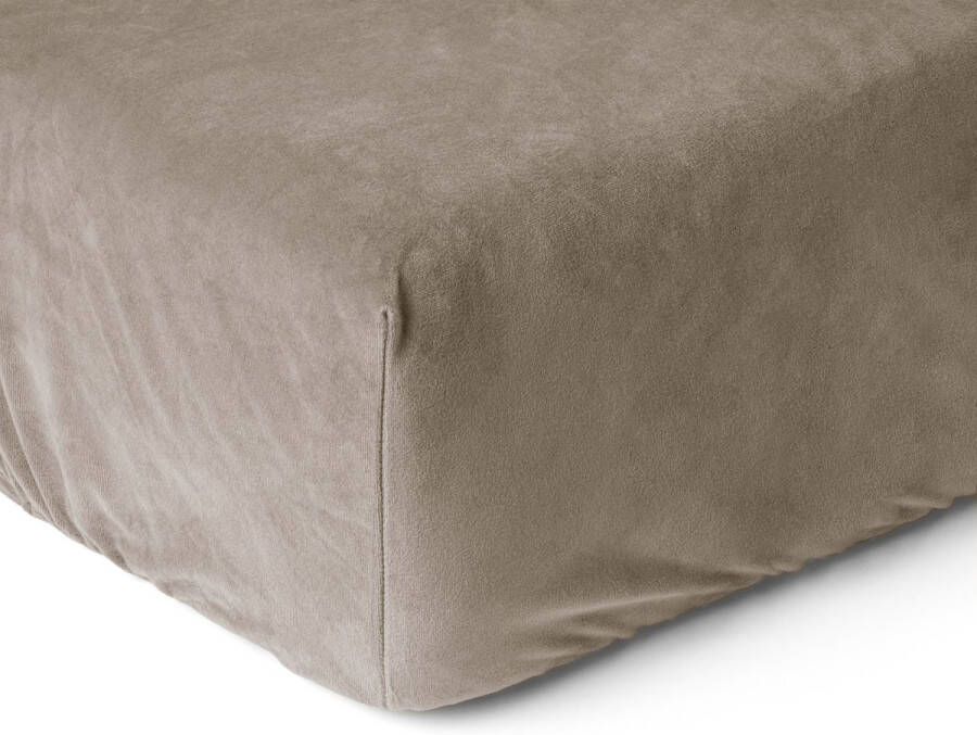 Sleeptime Velvet Hoeslaken DE MEEST ZACHTE HOESLAKEN 160x200 Taupe