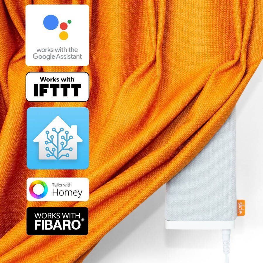 Slide Pro Slimme Gordijnen Google Home Automatische Gordijnen Elektrische Gordijnen Universele gordijnmotor Wit