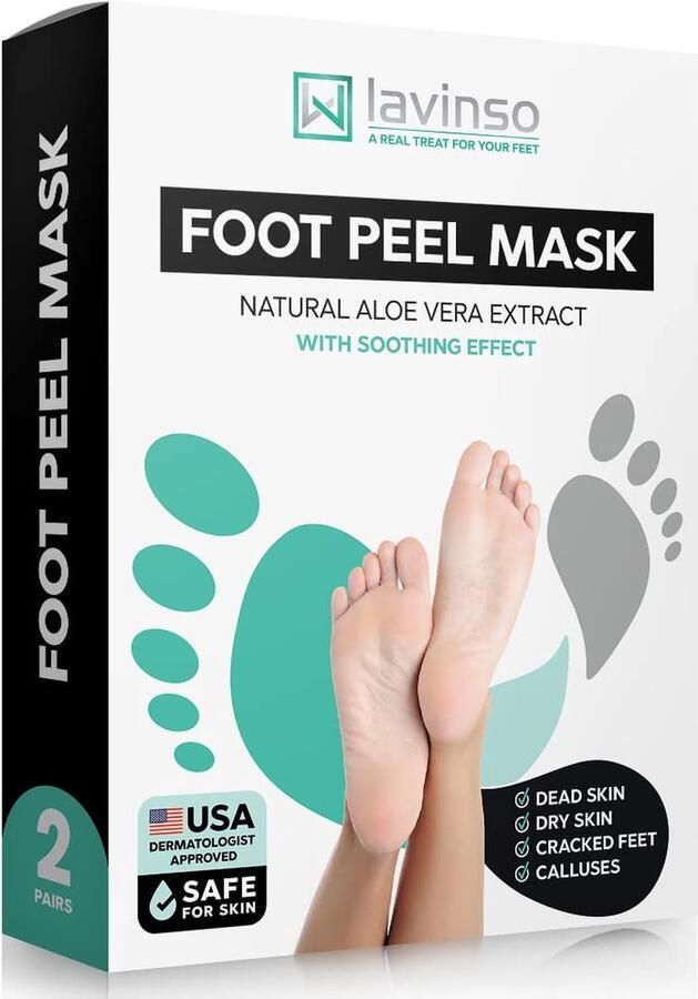 Slimme Deals 2 paar voetmaskers exfoliërend voetmasker voor droge gebarsten voeten Professioneel voetmasker Verwijdert dode huid en eelt Maakt uw voeten glad Natuurlijke behandeling Exfoliërend voetmasker Herstelt ruwe hielen