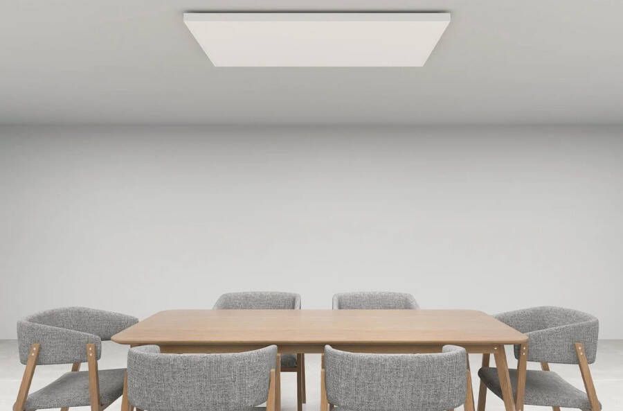 Slimmeheater Dubbel geïsoleerd infrarood paneel WiFi Wit 59 x 59 cm 400 Watt