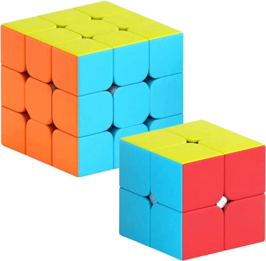 SlimShop Speed Cube Set 2 in 1 Kubus Rubix Puzzel Kubus Magic Cube Breinbrekers voor Volwassenen en Kinderen Skewb Cadeauset