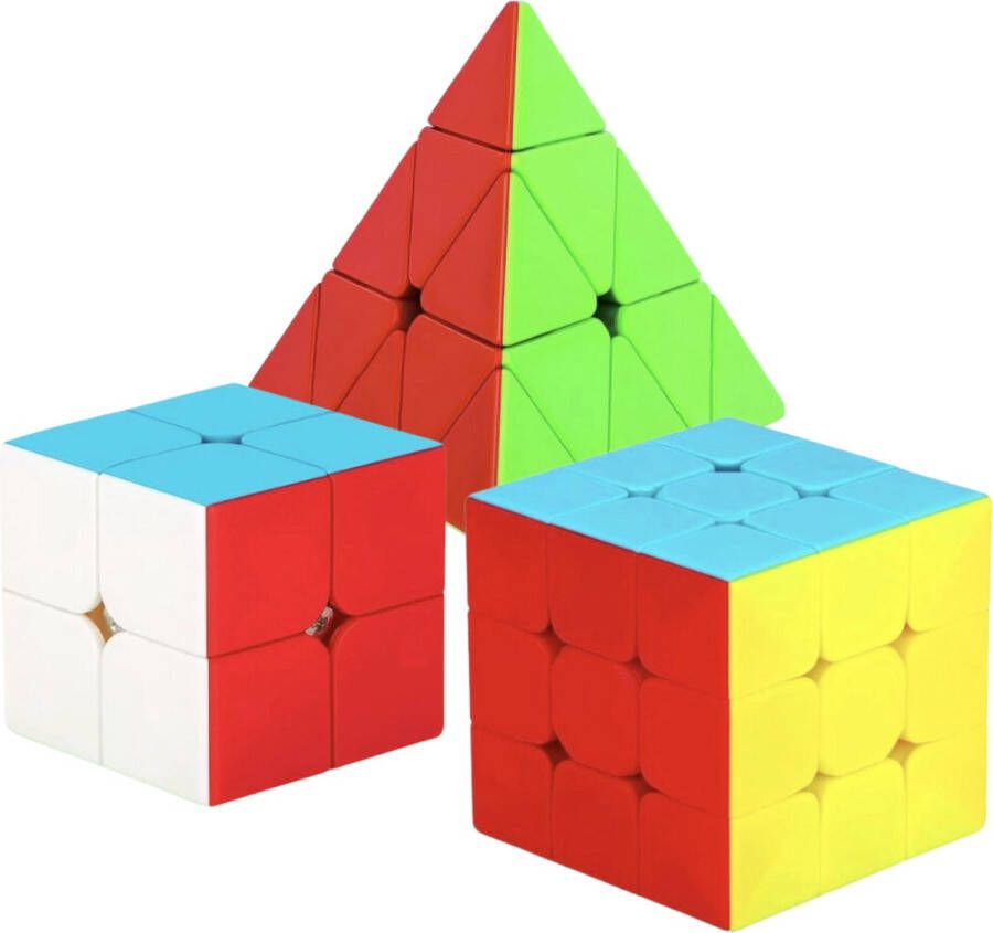 SlimShop Speed Cube Set 3 in 1 Magic Cube Kubus Rubix Breinbrekers voor Volwassenen en Kinderen Skewb Pyraminx