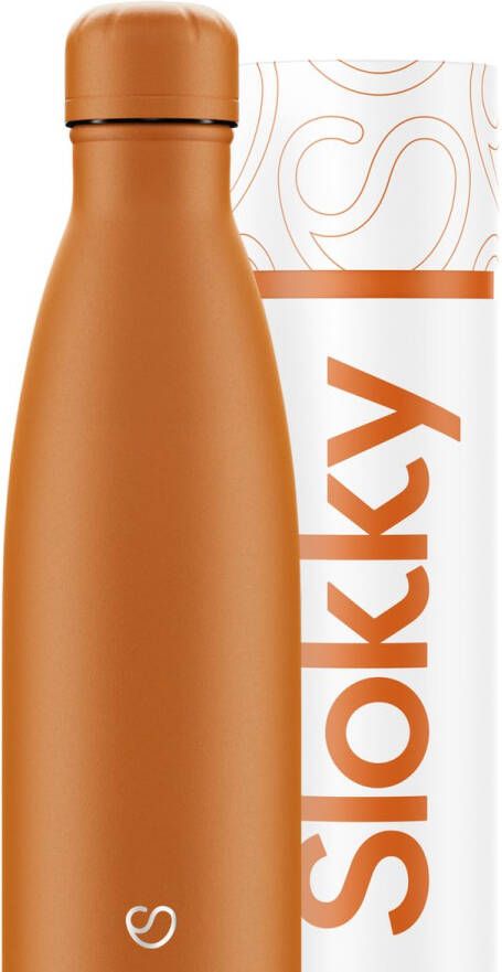 Slokky Matte Orange Thermosfles & Dop 500ml