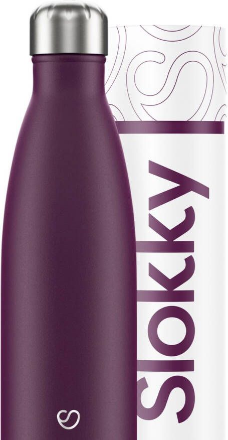 Slokky Matte Purple Thermosfles & Drinkfles 500ml
