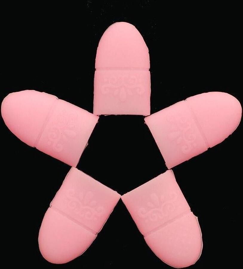 Slowmoose Nail art soak off cap silicone uv gel polish vernis dissolvant [rose]