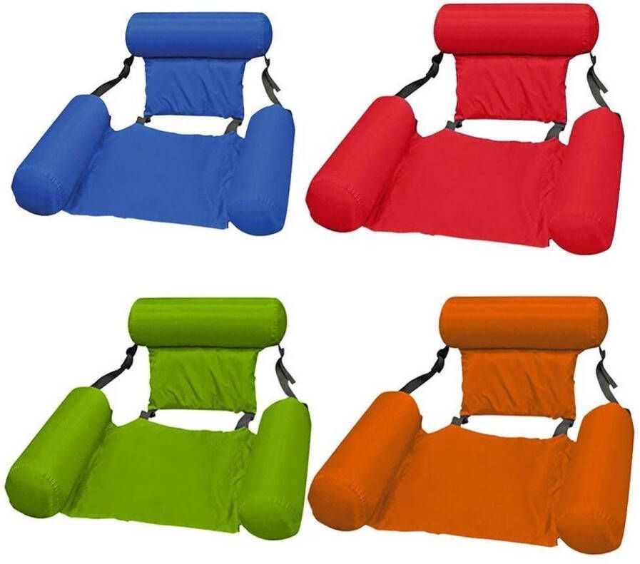 Slowmoose Zomer opvouwbare drijvende rij zwembad water hangmat luchtbedden ligstoel stoel [geel]