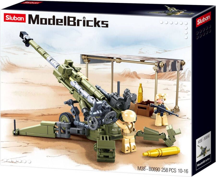 Sluban M777 Howitzer M38-B0890 258 onderdelen Bouwdoos