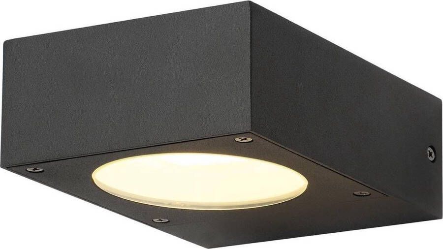 SLV QUADRASYL Wandlamp 1x11W Antraciet IP44 232285