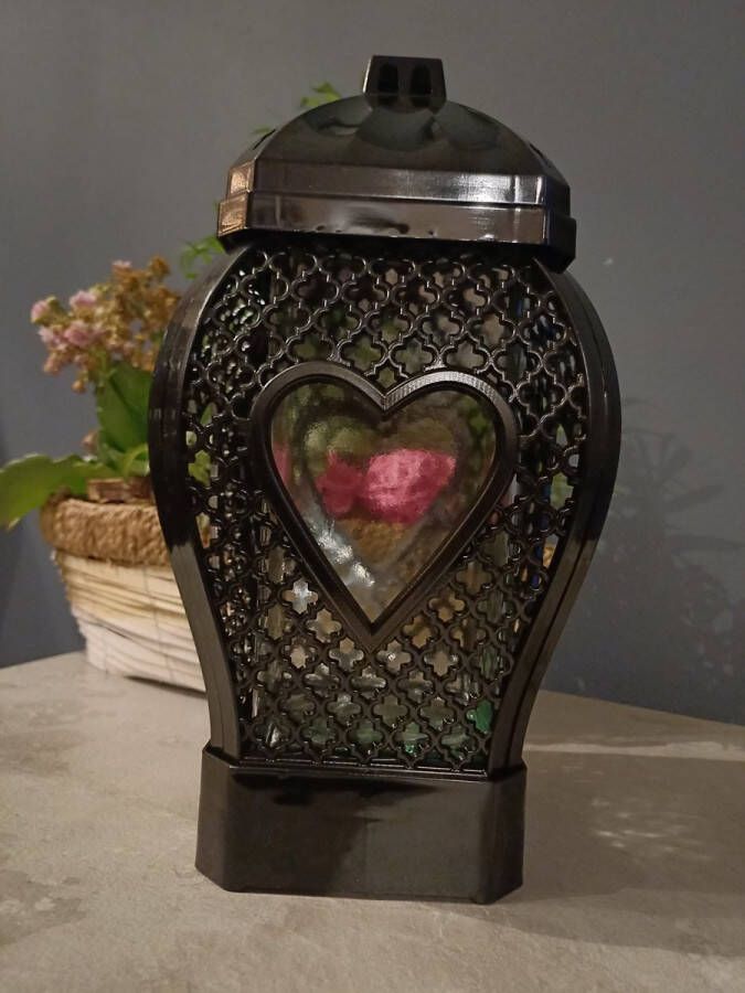 Smaal deco Herdenkinglicht love grafkaars lantaarn windlicht decoratie