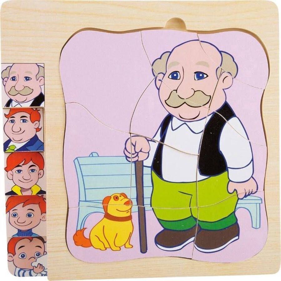 Small foot Baby small foot Layer Puzzle Grandmpa's Life opa puzzel puzzelen spelletje cadeautje