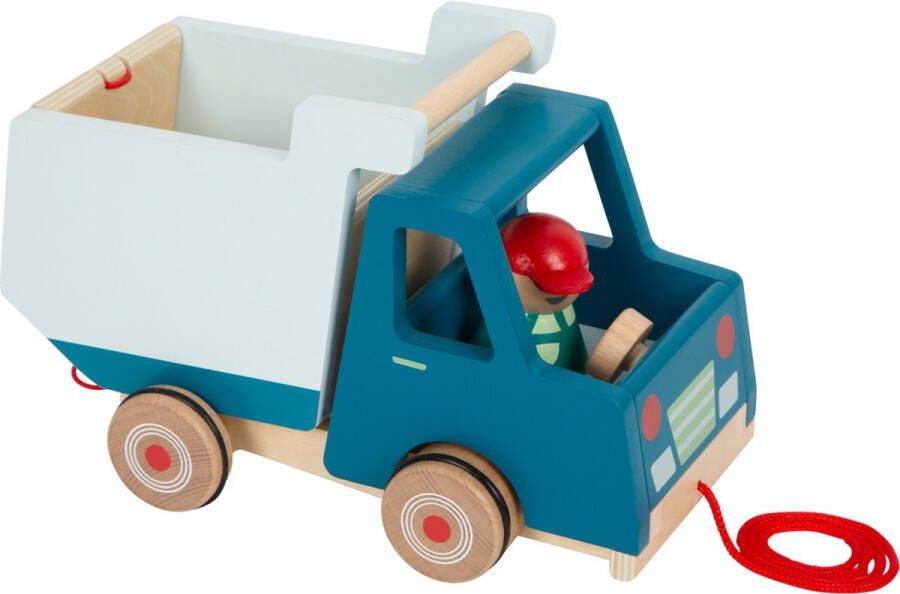 Small Foot Company Houten kiepwagen met trekkoord Houten speelgoed vanaf 1 5 jaar