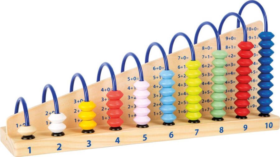 Small Foot Company Houten telraam leer rekenen Tel tot 10 houten speelgoed vanaf 4 jaar