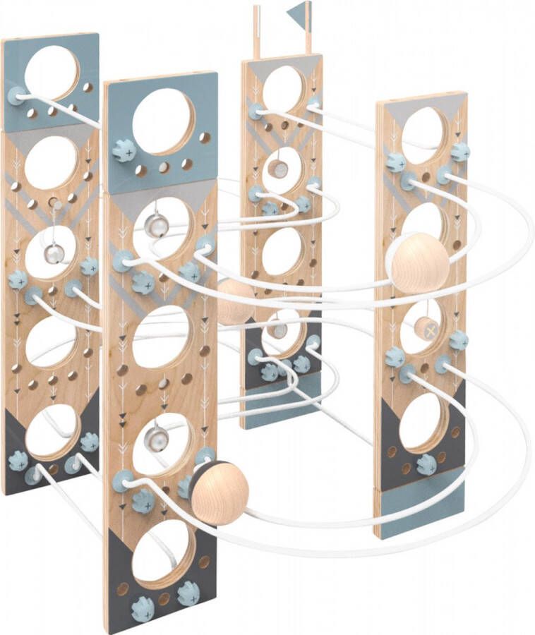 Small Foot Company Modulaire kogelbaan knikkerbaan 65x65x45cm