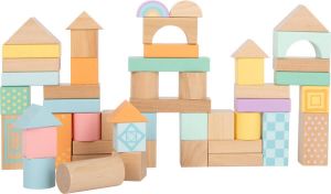 Small Foot Company Pastel houten bouwblokken 50 stuks Houten speelgoed vanaf 1 jaar