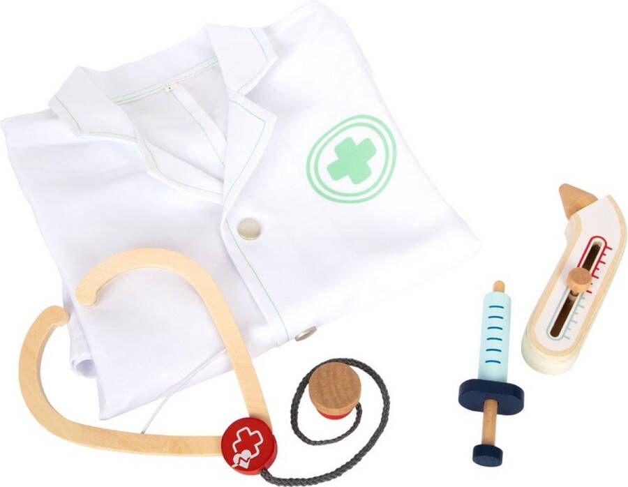 Small foot verkleedkleren dokter doktersjas met dokterspullen rollenspel kinderen verkleedkleding kinderen