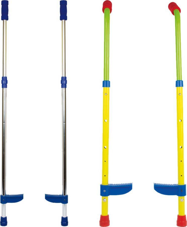 Small Foot Company Small Foot Metalen Stelten Set van 2 Blauw & Multikleur (Groen Geel Blauw en Rood) Geschikt vanaf 4 jaar Buiten Spelen Steltlopen