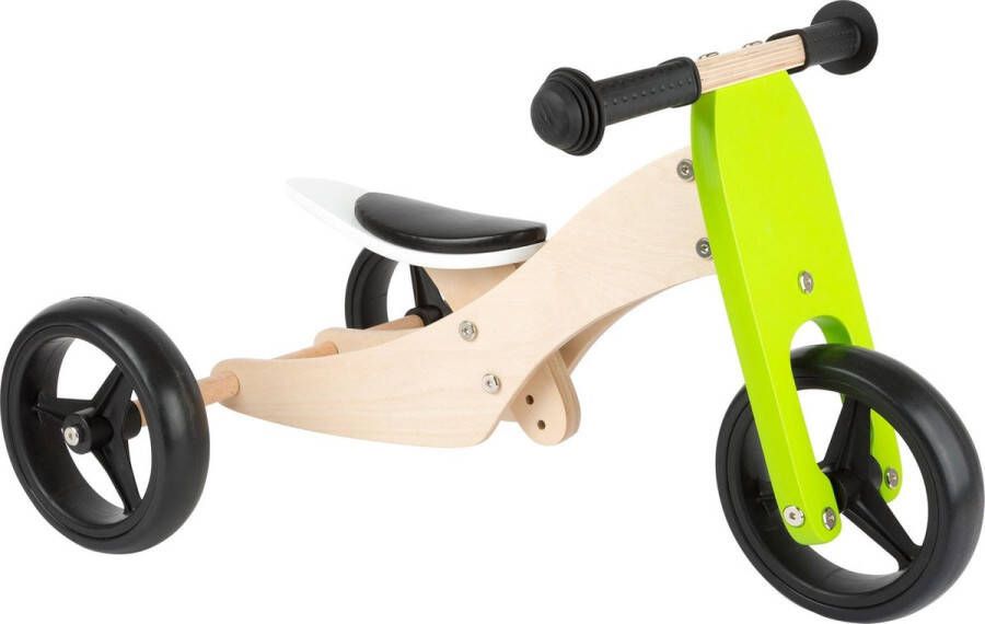 Small Foot Loopfiets met 3 wielen Tricycle Trike 2-in-1 loopfiets 10 Inch Junior Groen