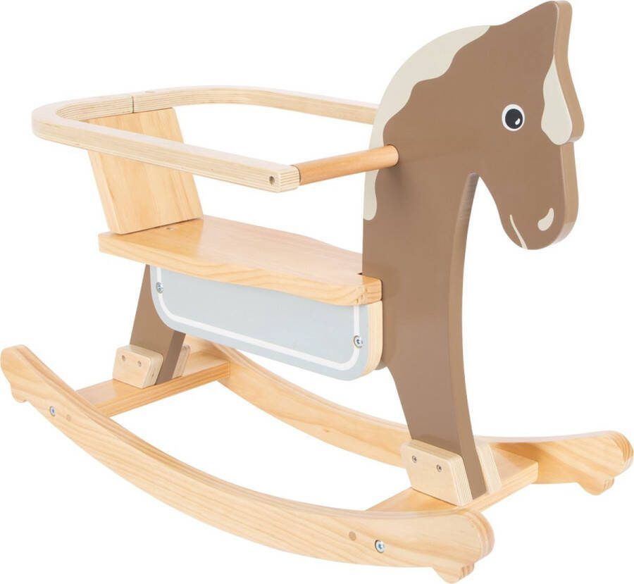 Small foot Hobbelpaard met veiligheidszitting Houten speelgoed vanaf 1 jaar