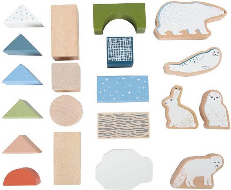 Small foot Houten bouwstenen Arctic FSC Houten speelgoed vanaf 1 jaar